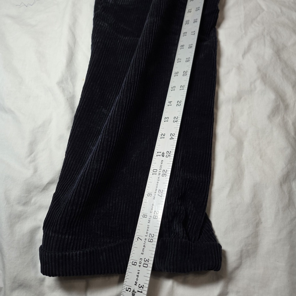 Jos A‎ Bank Corduroy Pants Tag 35x32 Measures 32x30 Pleated  Dark Navy Cuffed - Picture 6 of 11